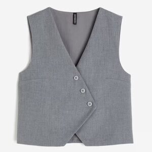 Divided H&M Asymmetric-Front Suit Waistcoat